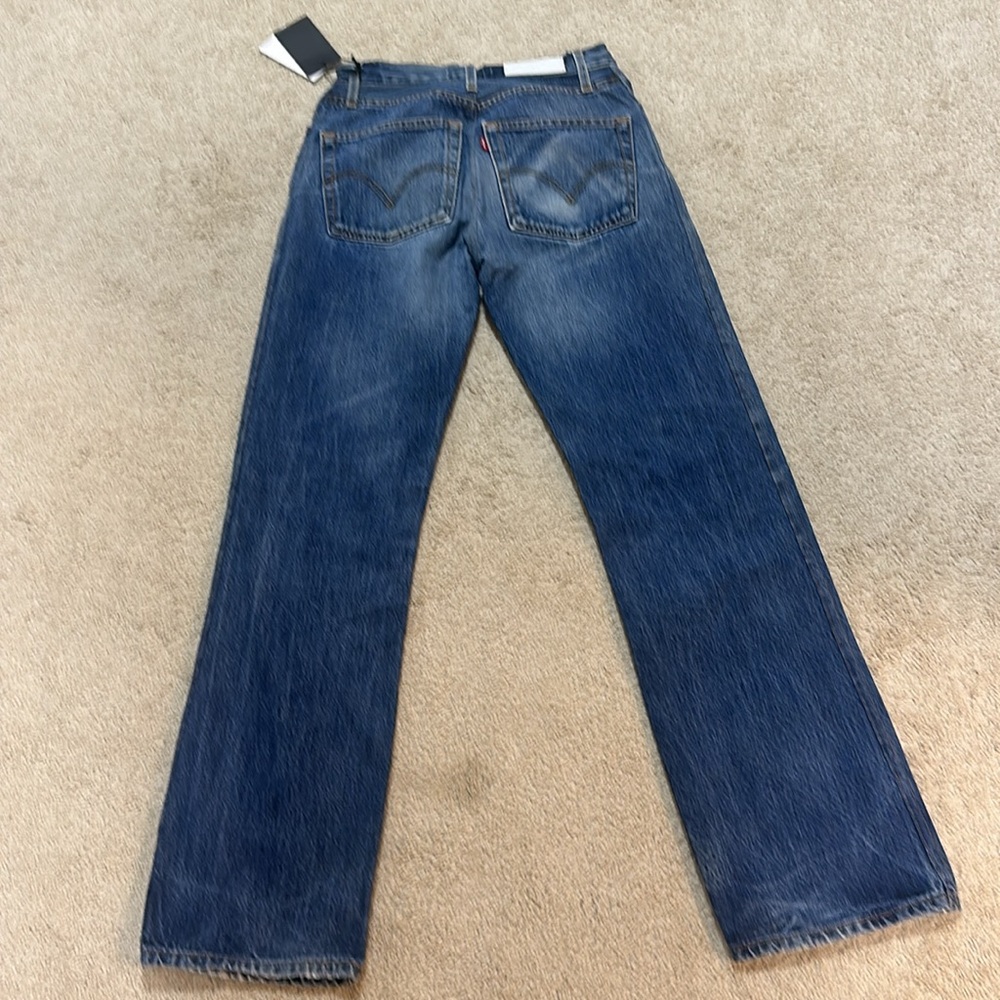 Re/Done Classic Indigo Straight Leg Jeans - Picture 7 of 16